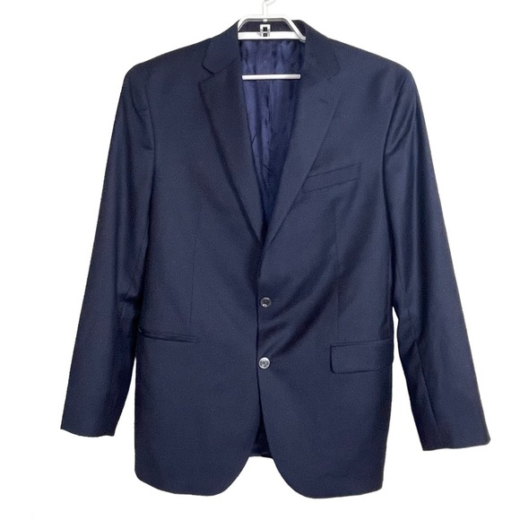 Saks Fifth Avenue Ing Loro Piana Navy Blue Wool‎ Four Seasons 44L Blazer